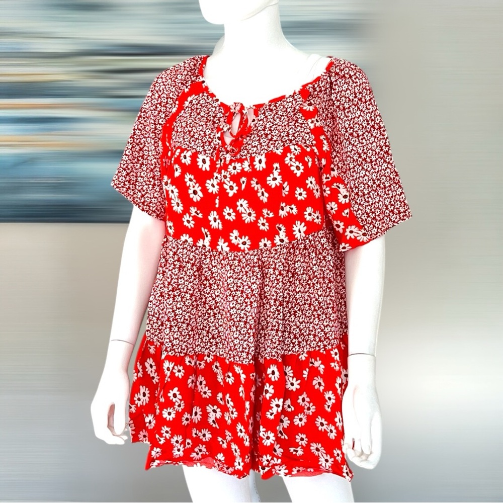 EASEL Floral pockets tunic blouse S M L - Picture 9 of 11
